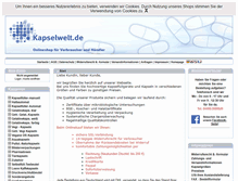 Tablet Screenshot of kapselwelt.de